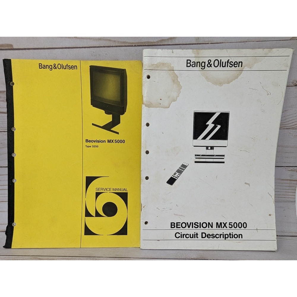 Bang &‎ Olufsen Beovision MX5000 Service Manual + Circuit Description OEM Set